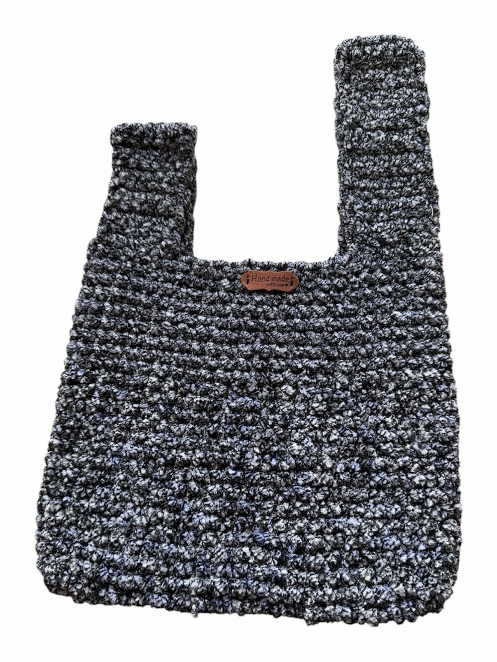 Handmade Gray Crochet Tote Bag - Cozy Everyday Bag